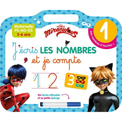 Avis Miraculous - Ardoise J'écris les nombres et je compte (3-6 ans) Hachette Éducation 1