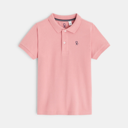 Avis Polo en coton piqué rose garçon OKAIDI 1