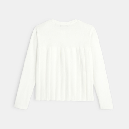 Avis Cardigan dos plissé blanc fille OKAIDI 3