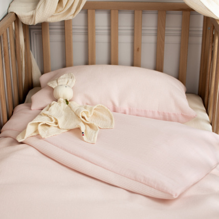 Avis Parure de lit réversible gaze de coton & nid d'abeille Sevira Kids 2