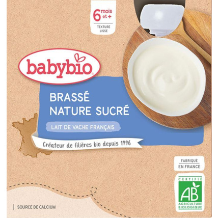Avis Brassé au Lait de Vache français - Nature Sucré Babybio 1