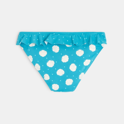 Avis Culotte de maillot de bain pois et coquillages bleu fille OKAIDI 2