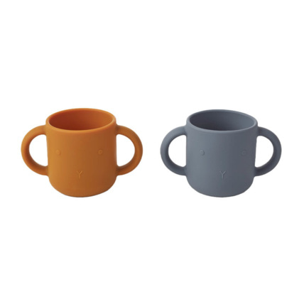 Avis Lot de 2 gobelets en silicone Gene - Rabbit blue wave LIEWOOD 1