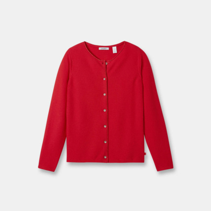 Avis Gilet boutonné rouge fille OKAIDI 1