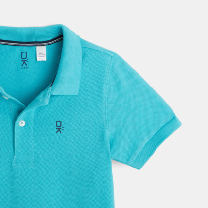 Avis Polo en coton piqué bleu garçon OKAIDI 2