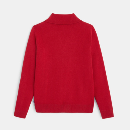 Avis Gilt boutonné col châle rouge garçon OKAIDI 4