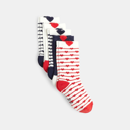 Avis Chaussettes "petits coeurs" (lot de 5) rouges fille OKAIDI 1