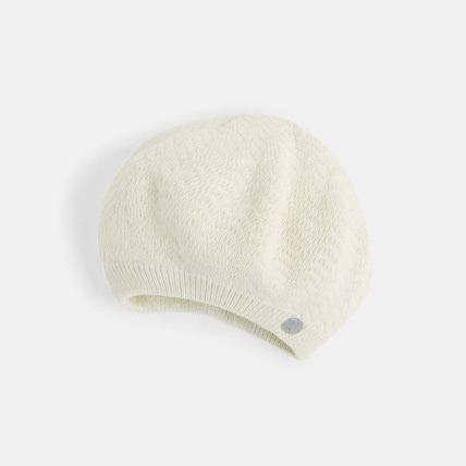 Avis Béret en tricot zig-zag beige fille OKAIDI 1