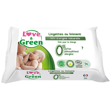 Avis Lingettes Hypoallergéniques au liniment Love & Green 1