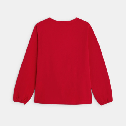 Avis T-shirt à motif brodé rouge fille OKAIDI 4