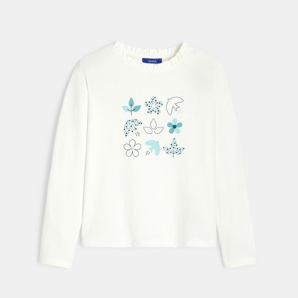 Avis T-shirt manches longues à motifs vert fille OKAIDI 1