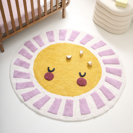 Avis Tapis rond enfant lavable Soleil Petite Amélie 2