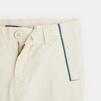 Avis Bermuda slim en toile piquée blanc garçon OKAIDI 2