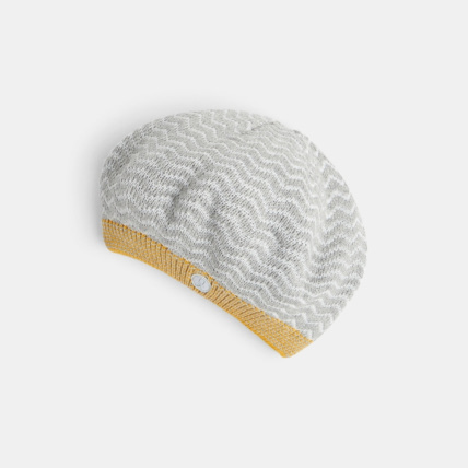 Avis Béret en tricot zig-zag gris fille OKAIDI 1