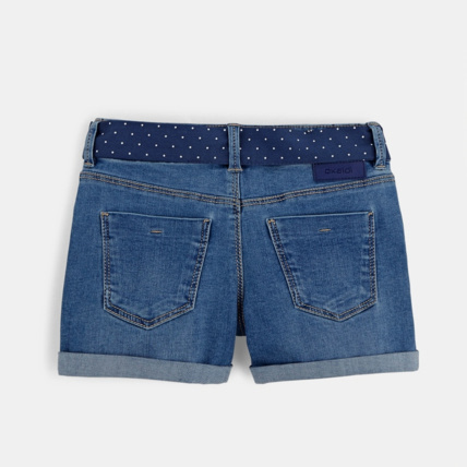 Avis Short en jean ceinturé bleu fille OKAIDI 2