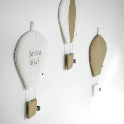 Avis Montgolfière murale décorative en lin Sevira Kids 3