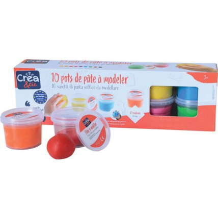 Avis 10 pots de pâte à modeler CRÉA & CIE 1