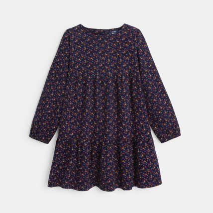 Avis Robe évasée en velours côtelé motif fleuri rose fille OKAIDI 2