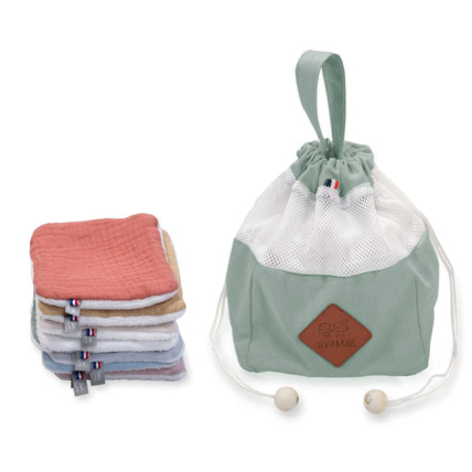 Avis Pochon distributeur et ses 8 lingettes lavables, Jeanne Sevira Kids 7