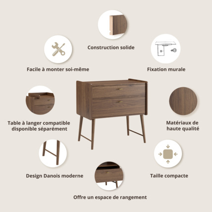 Avis Commode 2 tiroirs Roseau Petite Amélie 3
