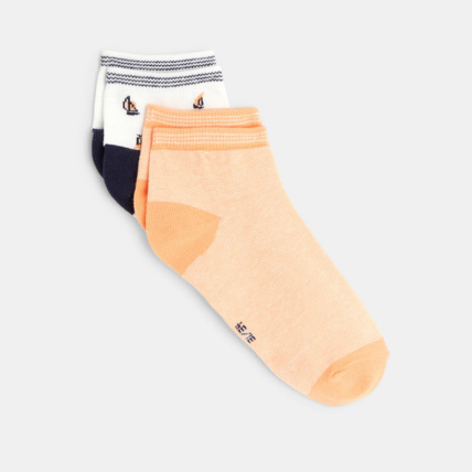 Avis Socquettes fantaisie (lot de 2) orange garçon OKAIDI 1
