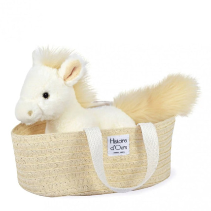 Avis Peluche cheval avec son panier Palom HISTOIRE D'OURS 1