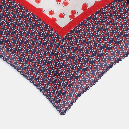 Avis Foulard imprimé en popeline bleu fille OKAIDI 2
