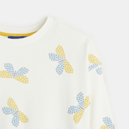Avis Sweat-shirt motif papillon jaune fille OKAIDI 3