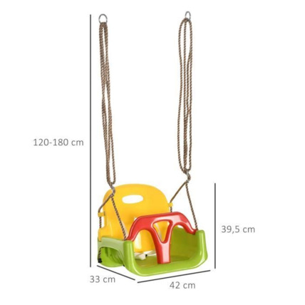 Avis Balançoire siège 3 en 1 évolutif OUTSUNNY 4