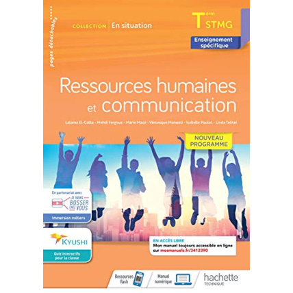 Avis Ressources Humaines et communication - Terminale STMG - En Situation - Cahier de l'élève Éd. 2021 Hachette Éducation 1