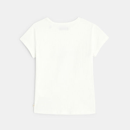 Avis T-shirt à message pailleté Magique blanc fille OKAIDI 3