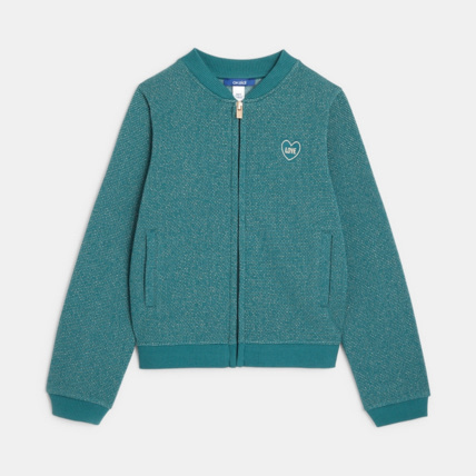 Avis Teddy zippé irisé turquoise fille OKAIDI 1