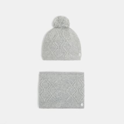 Avis Bonnet + snood coordonnés gris fille OKAIDI 1