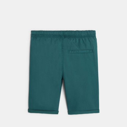 Avis Bermuda slim en toile unie vert garçon OKAIDI 4