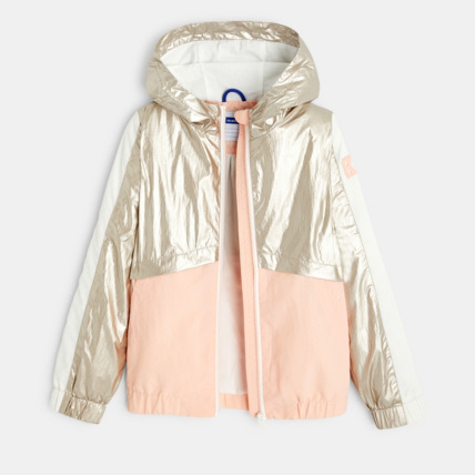 Avis Blouson à capuche irisé et pastel orange fille OKAIDI 3