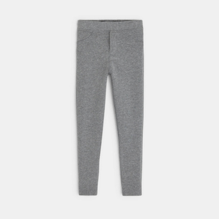 Avis Leggings en jersey uni gris fille OKAIDI 1
