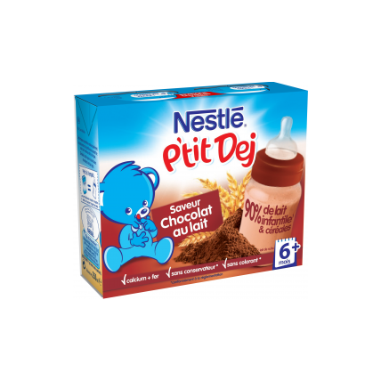 Avis Nestlé P'tit Dej - Brique lait & céréales chocolat au lait NESTLÉ 1