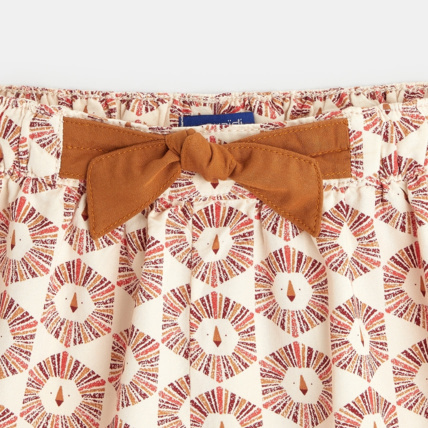Avis Short en toile imprimée rouge fille OKAIDI 3