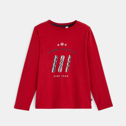 Avis T-shirt manches longues rouge garçon OKAIDI 1