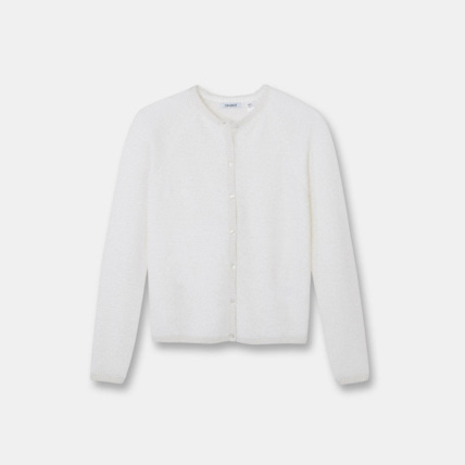 Avis Gilet boutonné blanc fille OKAIDI 1