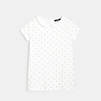 Avis T-shirt col Claudine blanc fille OKAIDI 1