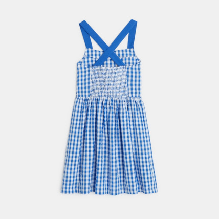 Avis Robe à bretelles à carreaux bleue fille OKAIDI 3