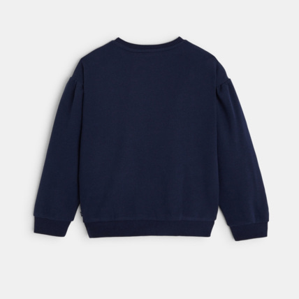 Avis Sweat-shirt à message bleu fille OKAIDI 3
