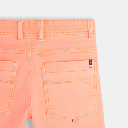Avis Bermuda slim en toile hyperstretch fluo orange garçon OKAIDI 4