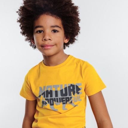 Avis T-shirt animal à message jaune garçon OKAIDI 1