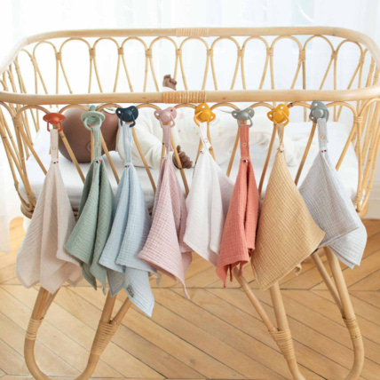 Avis Doudou lange attache tétine en gaze de coton, Jeanne Sevira Kids 2