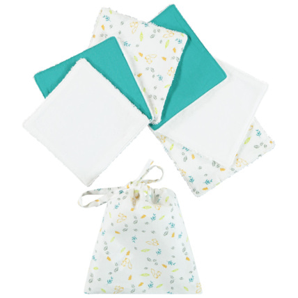 Avis Lot de 6 lingettes lavables en coton avec pochette de rangement Prémaman 2