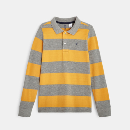 Avis Polo rayé jaune garçon OKAIDI 1