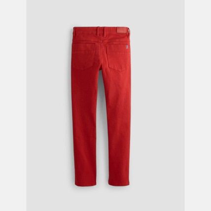 Avis Pantalon skinny en toile rouge garçon OKAIDI 2