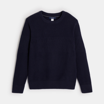 Avis Pull côtelé fantaisie bleu garçon OKAIDI 1
